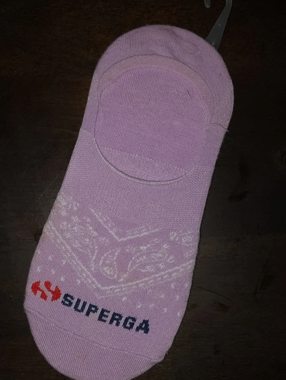 Superga No-Show Socks in Light Lavender with Logo Detail